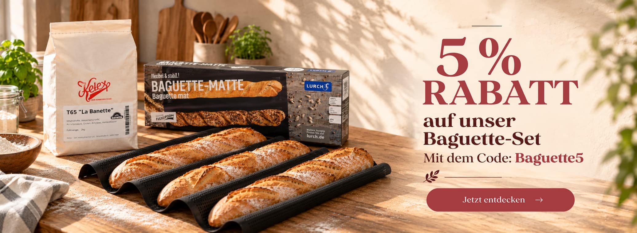 Baguette-Set mit 5 Prozent Rabatt_Test
